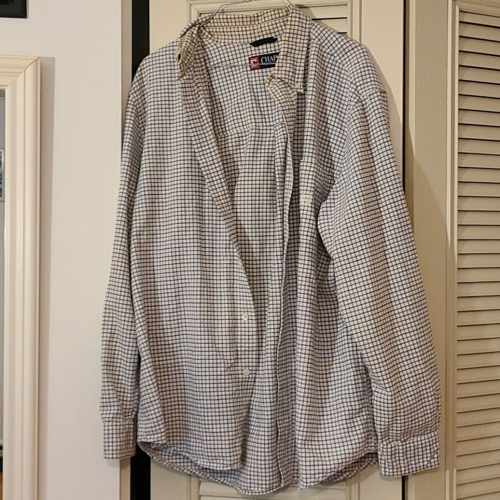 Chaps men's checkered dress shirt L